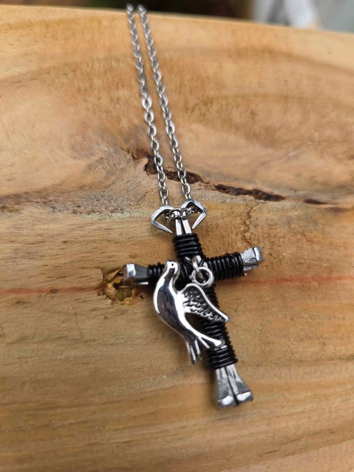 1 Black Horseshoe Nail Necklaces with stainless steel chain (Copy)