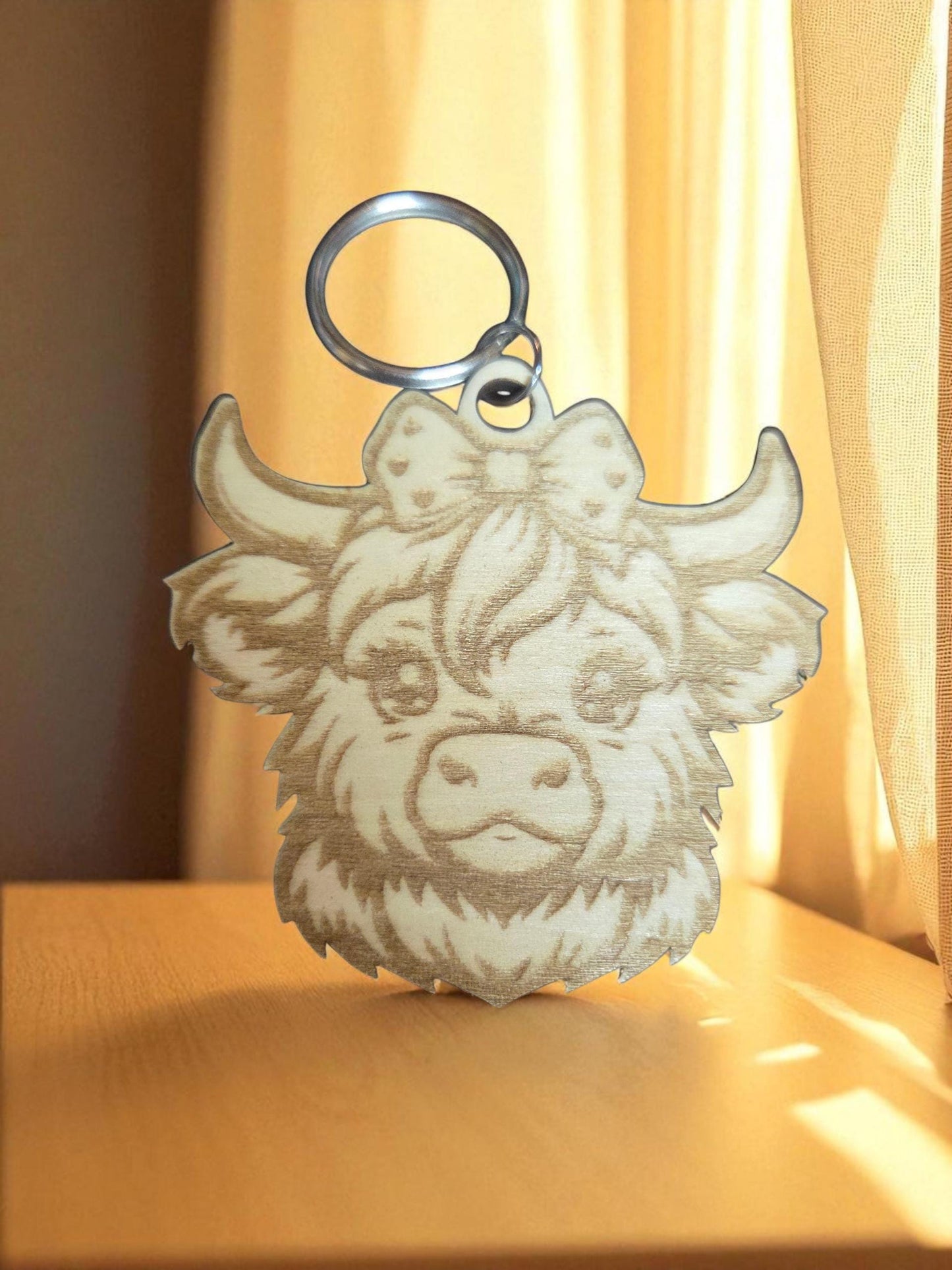 Highland Cow Keychain