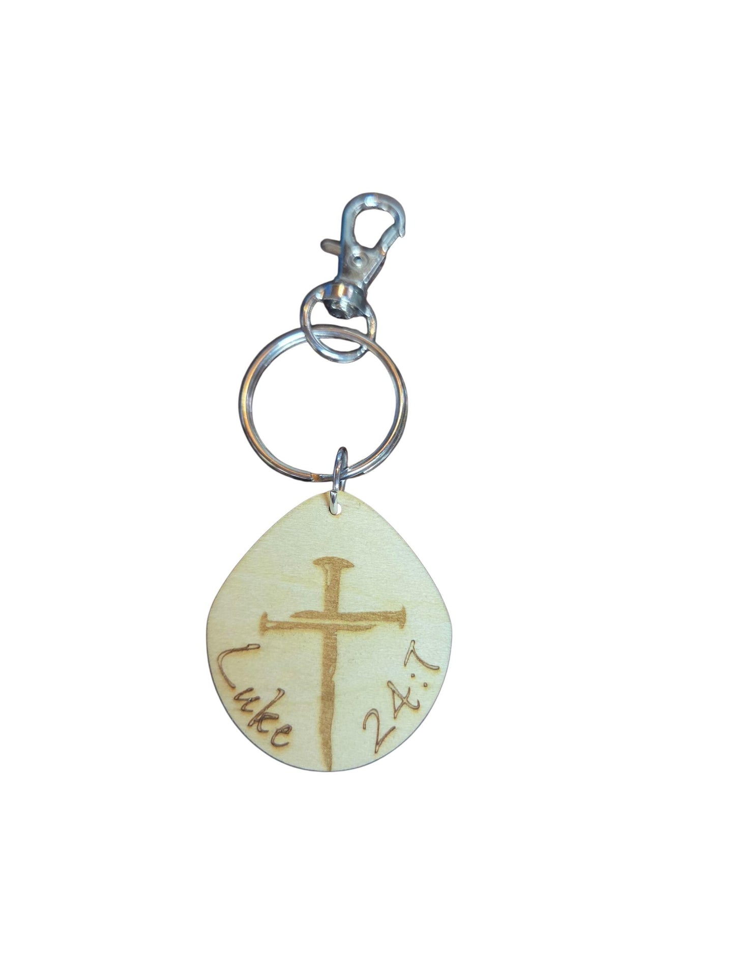 Luke 24:7 Keychain