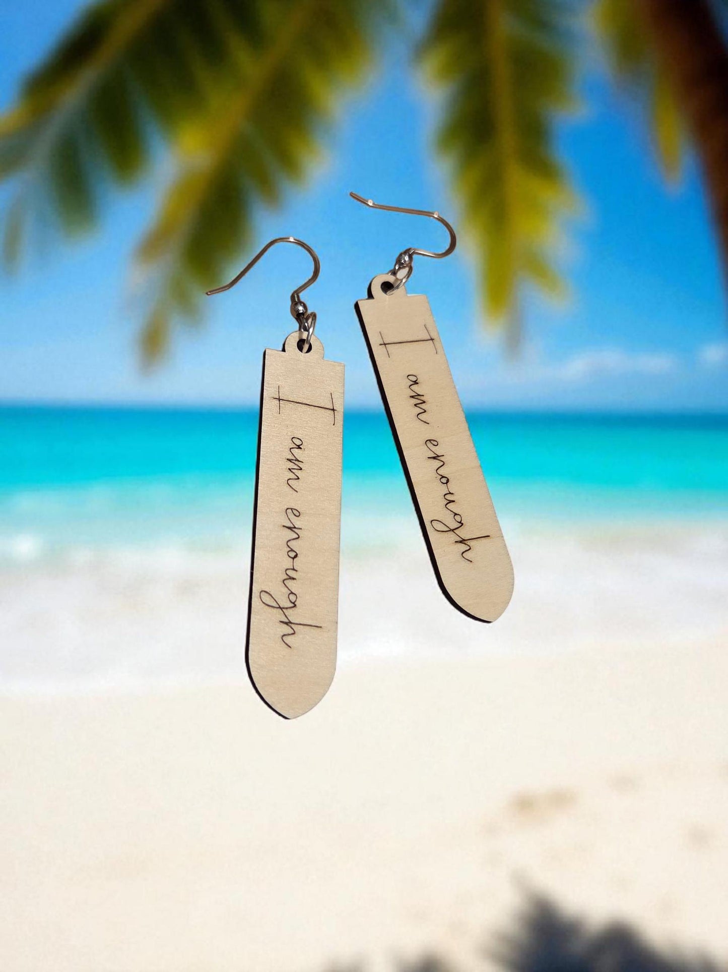 I Am Enough Sword Earrings