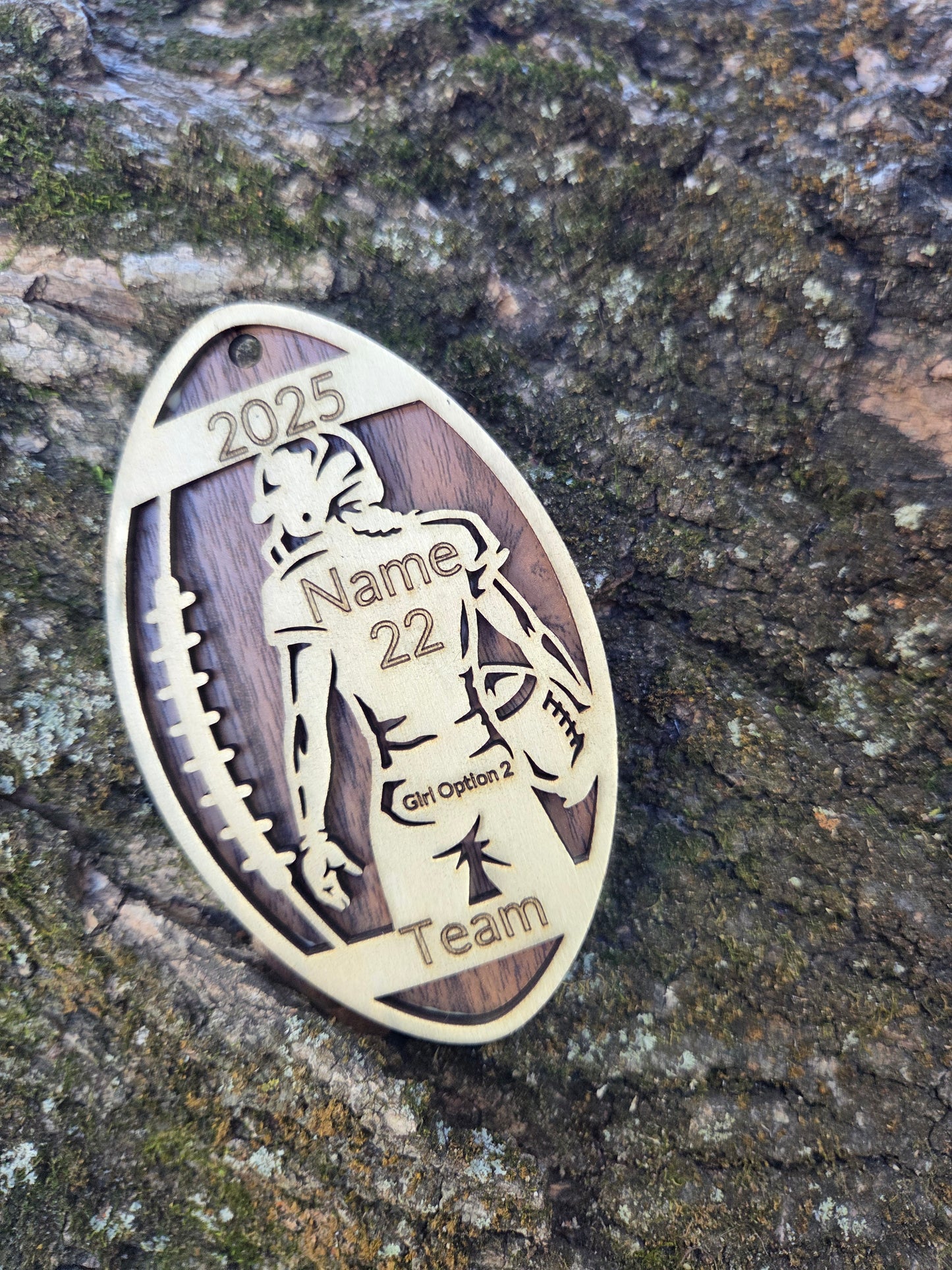 Engraved Football Ornament