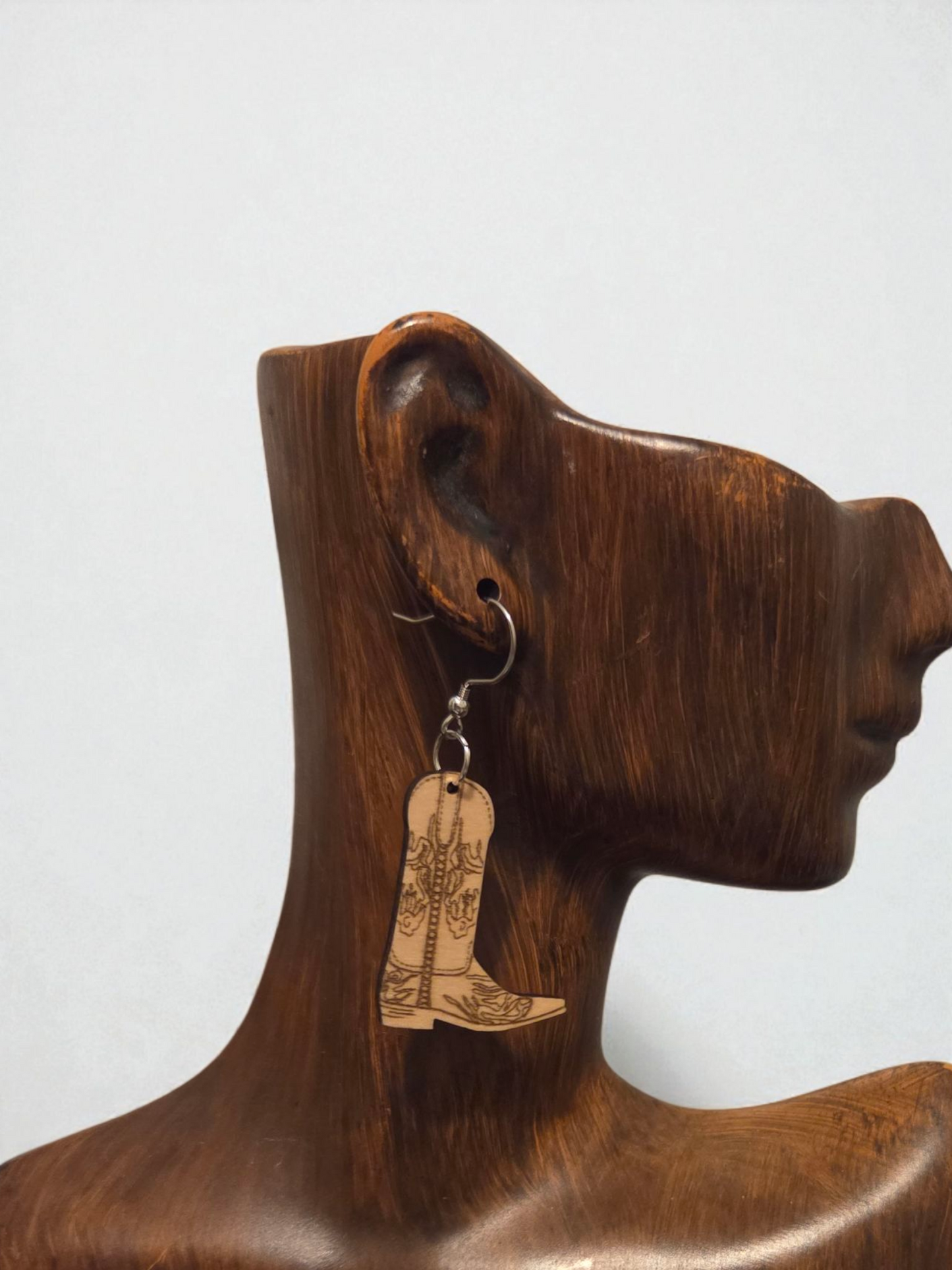 Small Cowgirl Boot Earrings