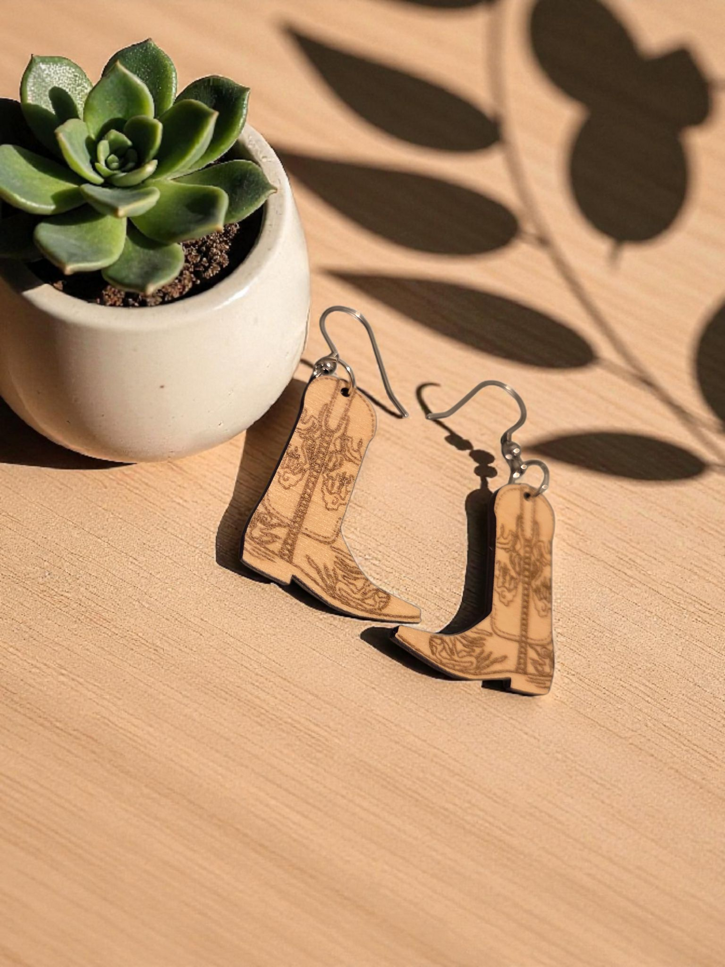 Small Cowgirl Boot Earrings