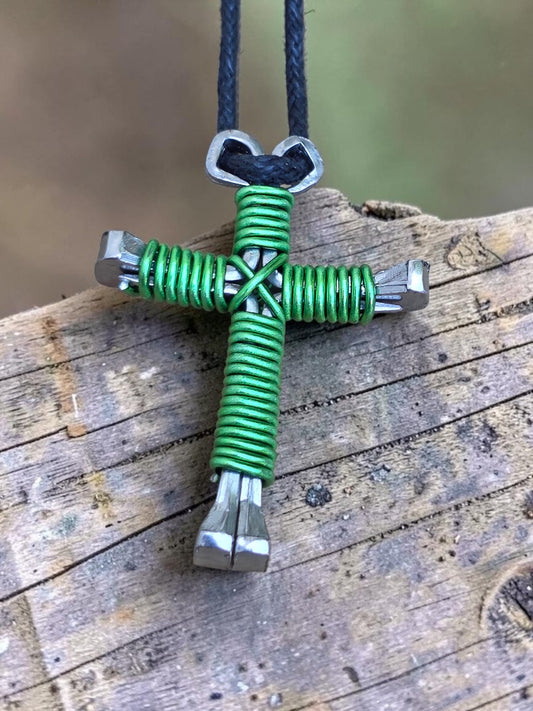 Green Cross Necklace