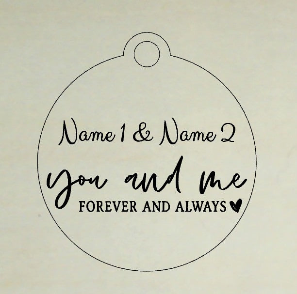 You and me forever and always Keychain