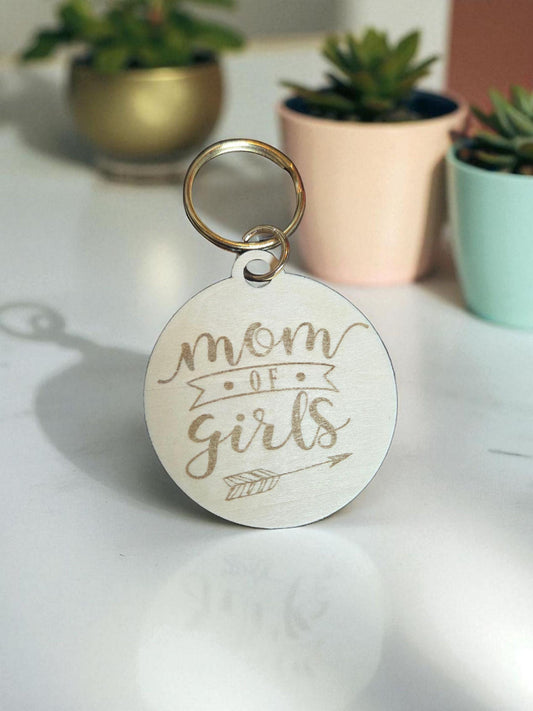 Mom of Girls or Boys Keychain