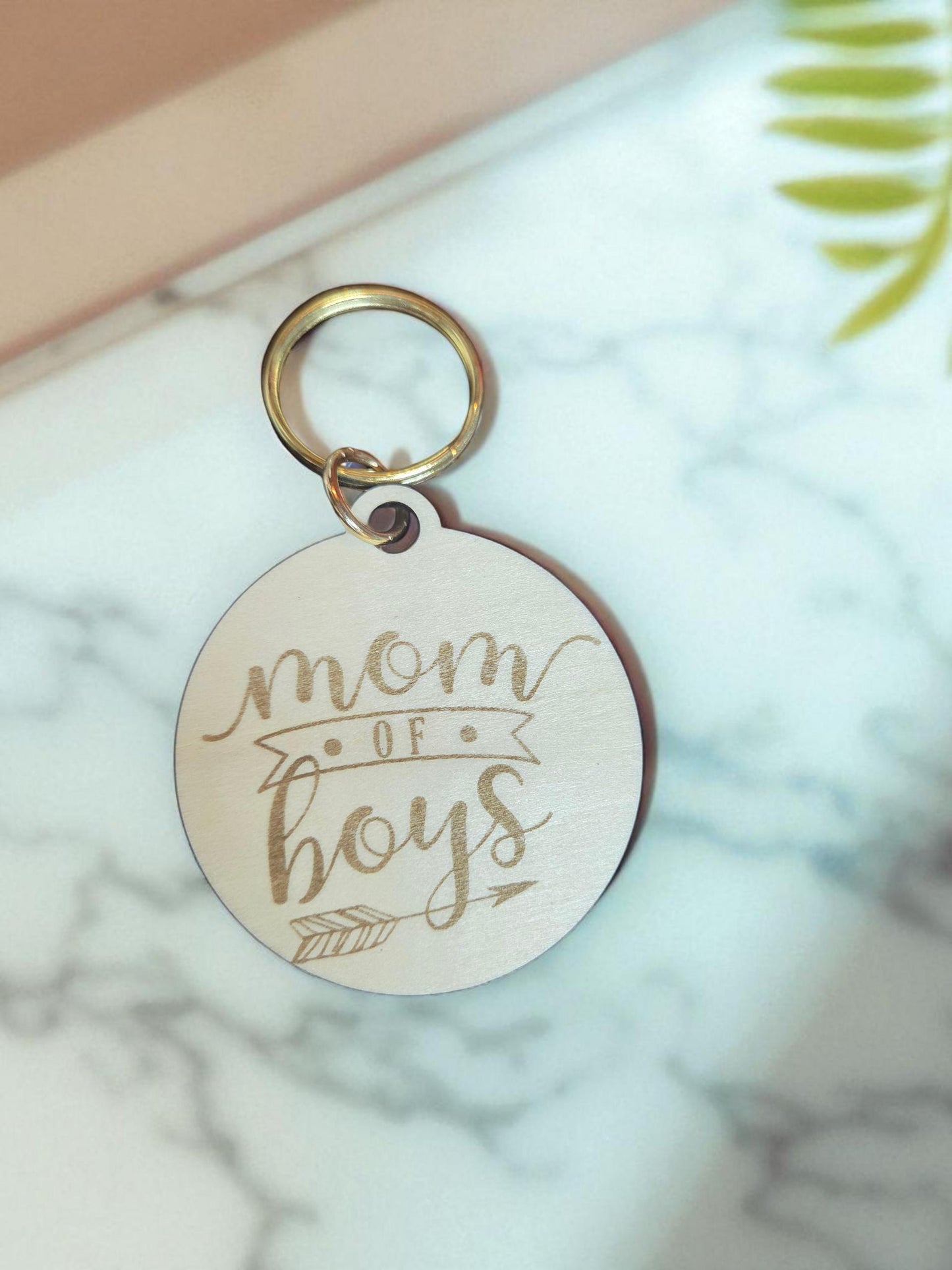 Mom of Girls or Boys Keychain