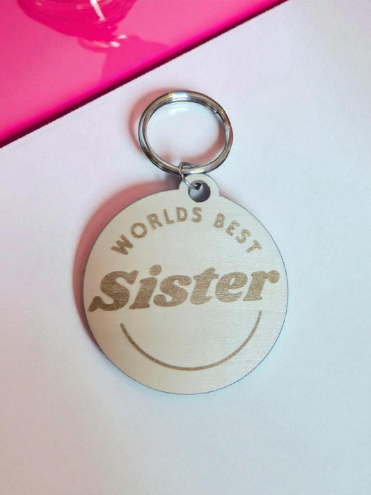 Worlds Best Sister Keychain
