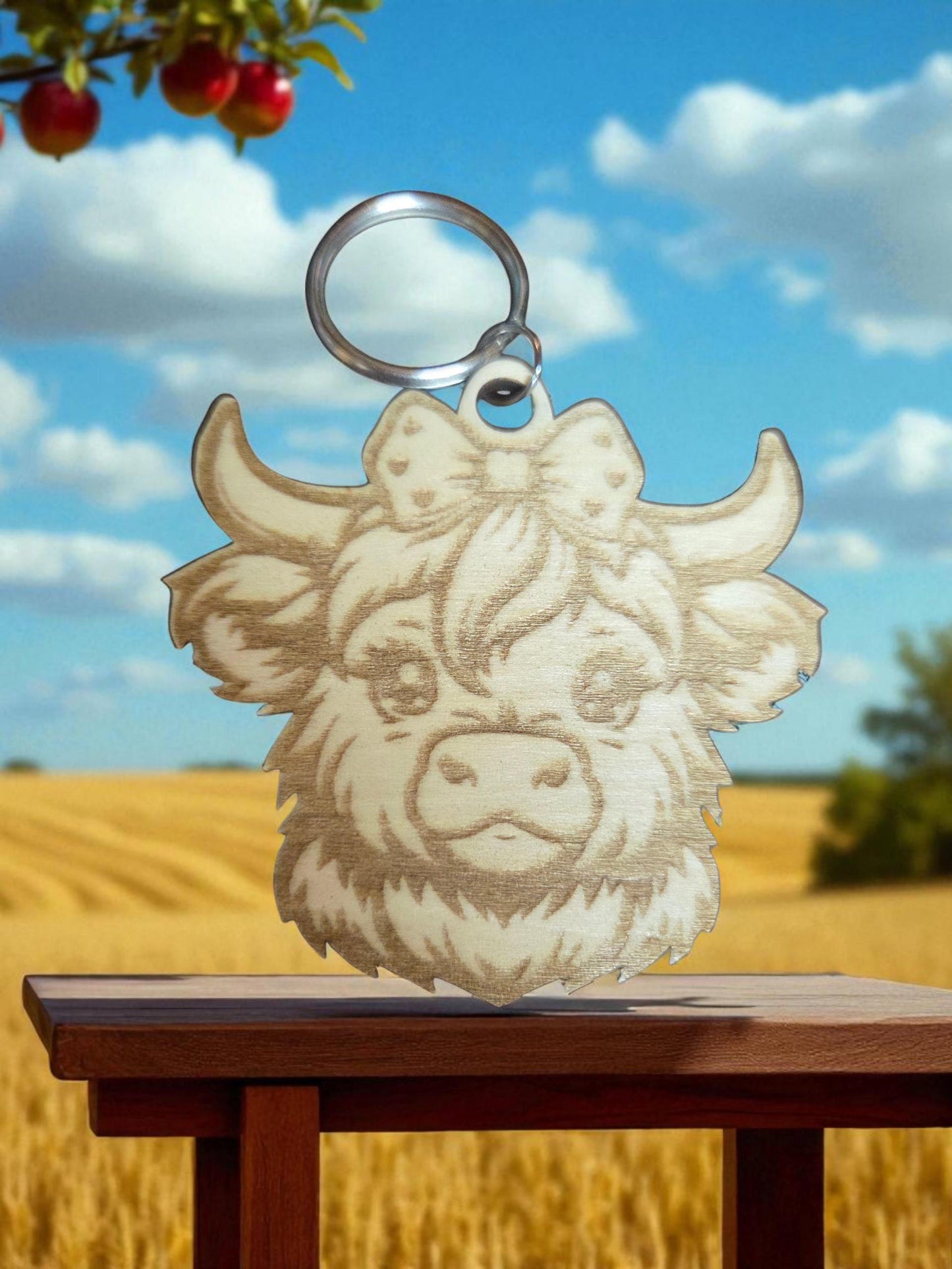 Highland Cow Keychain