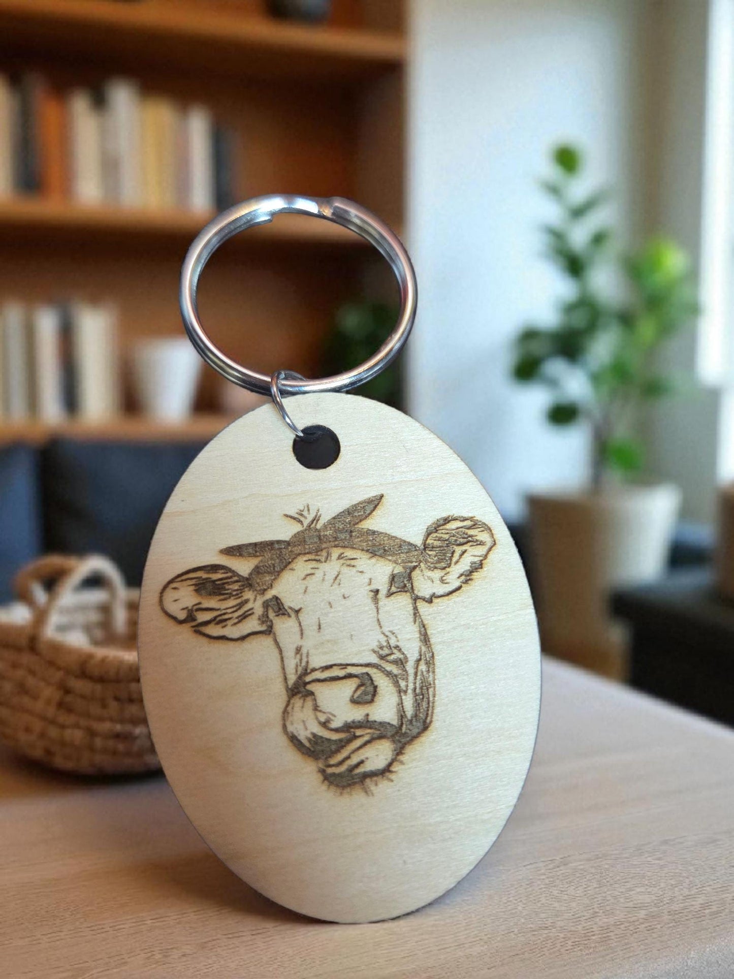 Cow Keychain: Charming Animal Lover Accessory
