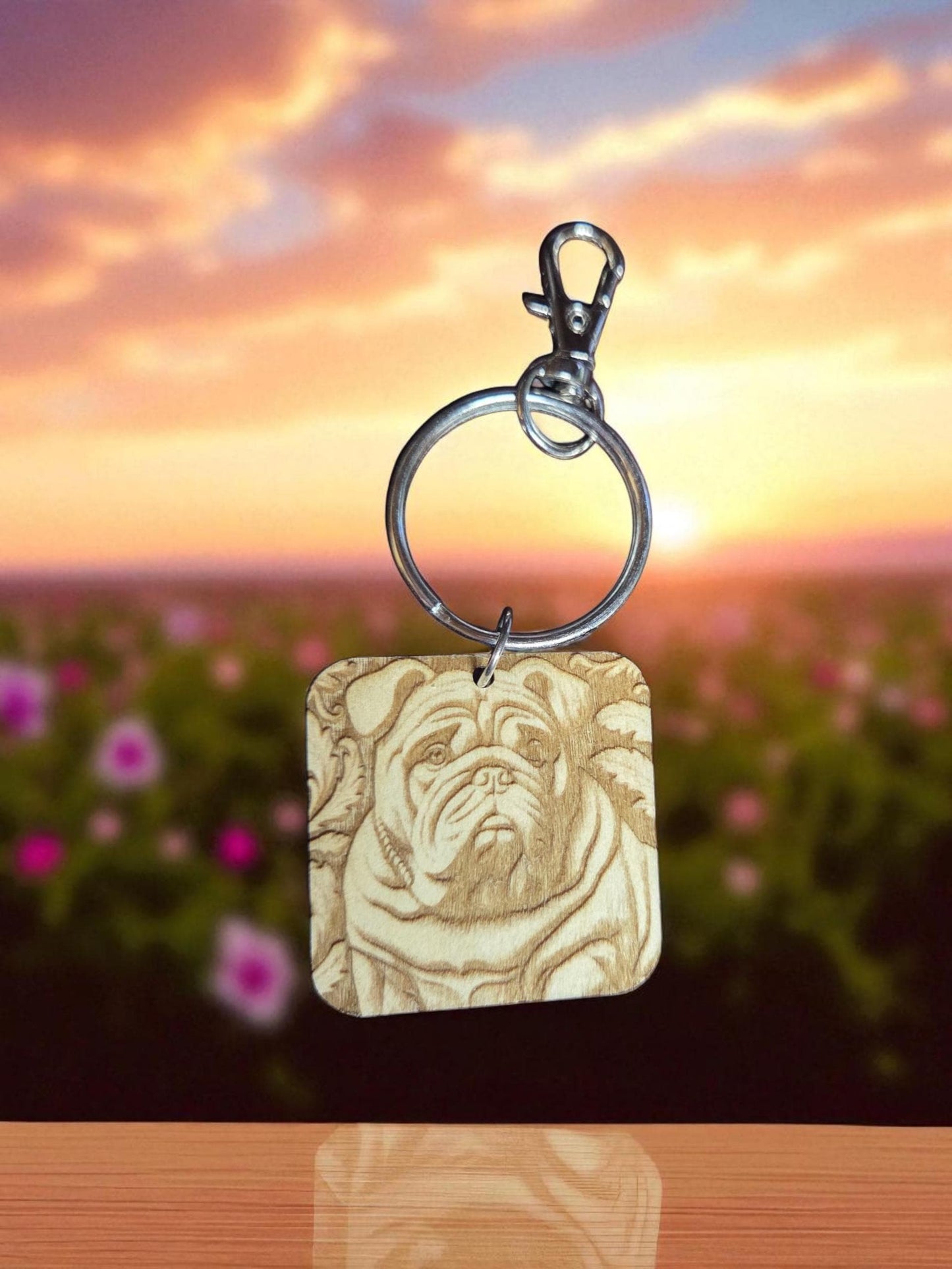 Pug keychain or purse bling