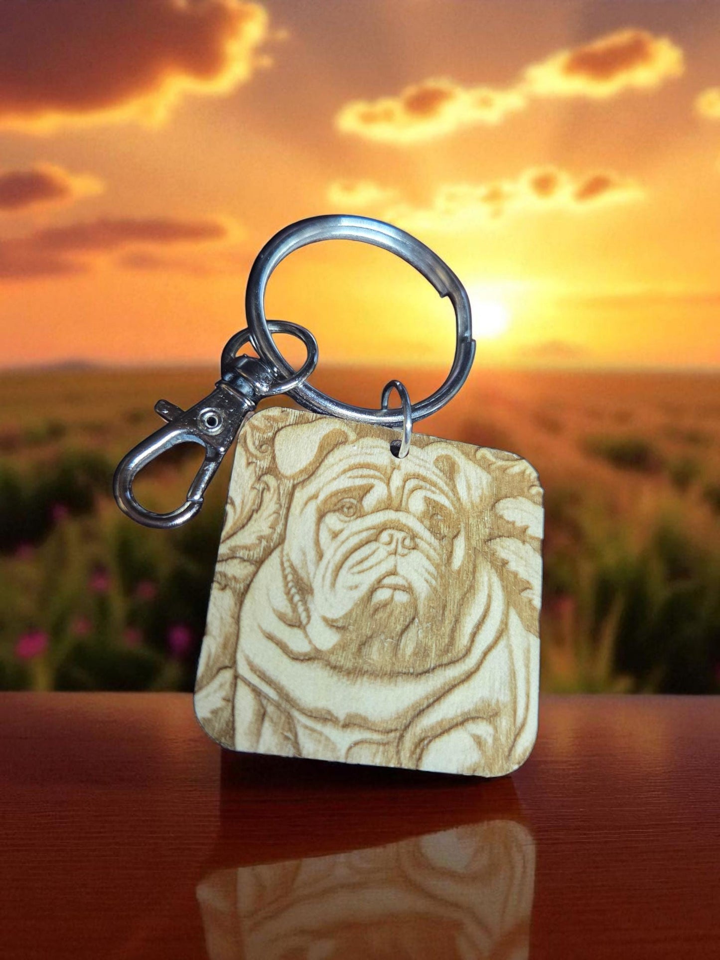 Pug keychain or purse bling