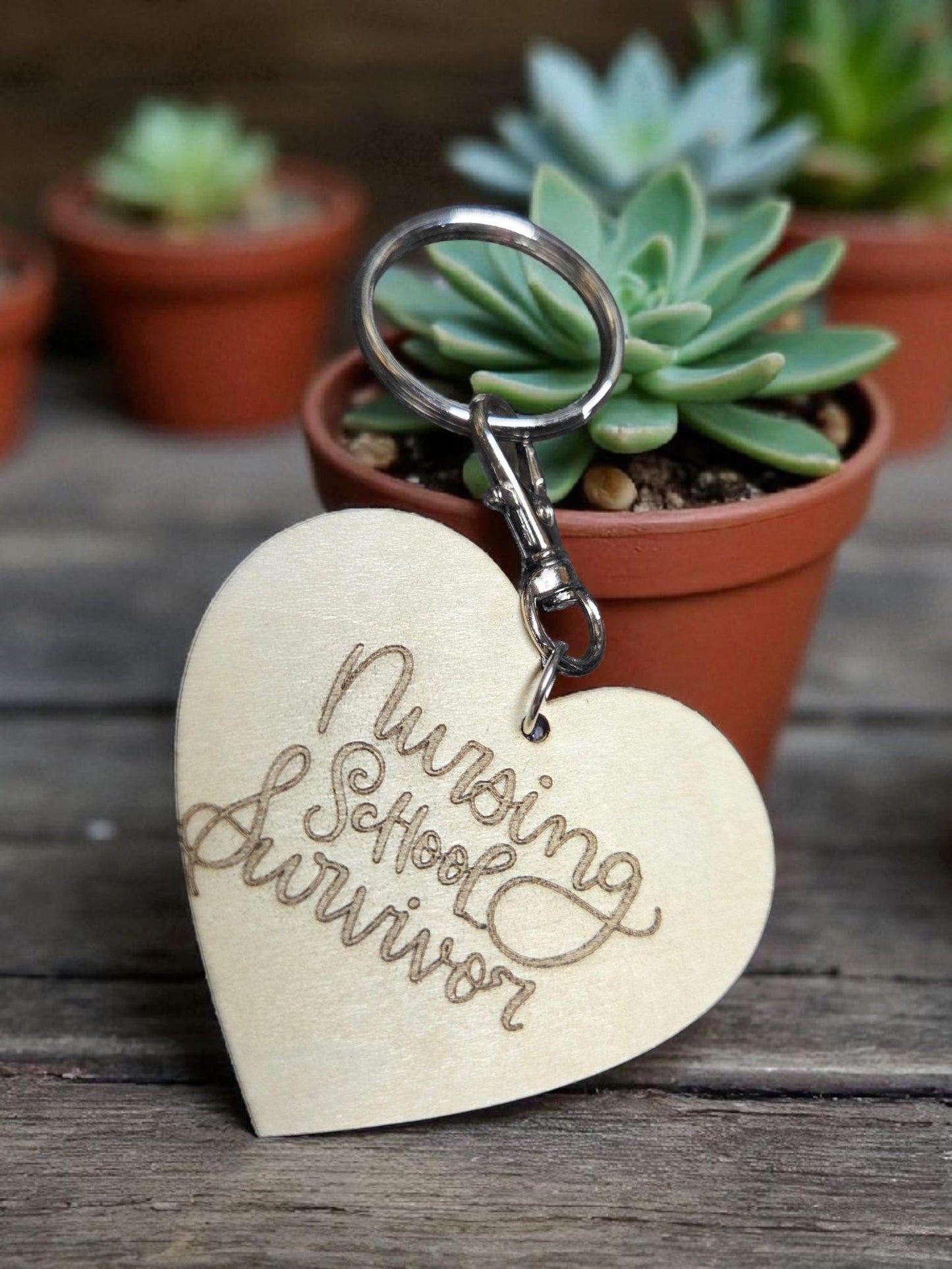 Nursing School Survivor Keychain