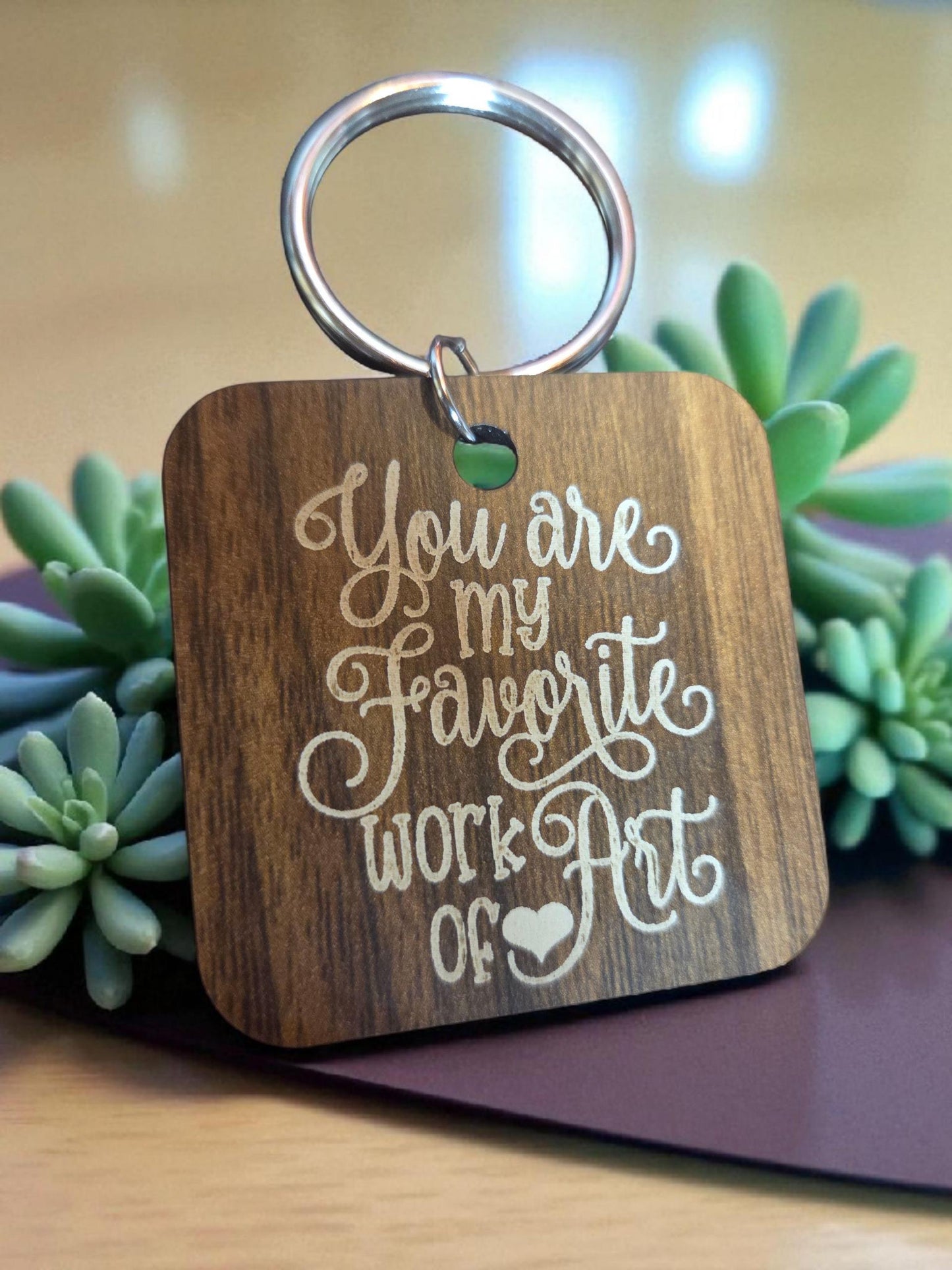 You Are My Favorite Work of Art Keychain
