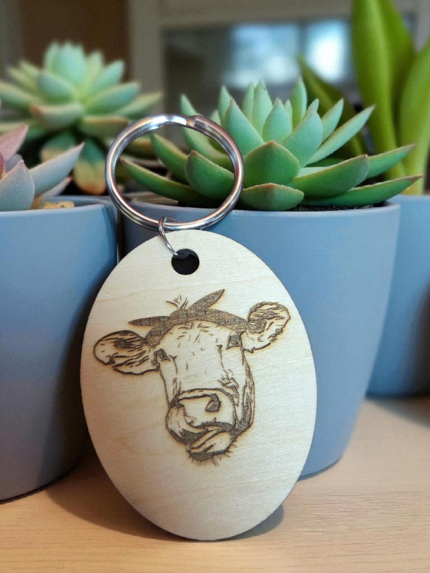 Cow Keychain: Charming Animal Lover Accessory
