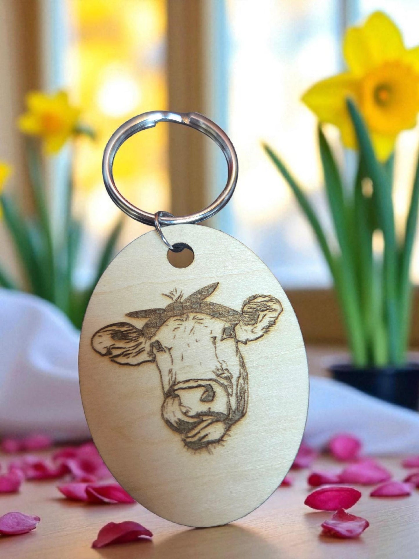 Cow Keychain: Charming Animal Lover Accessory