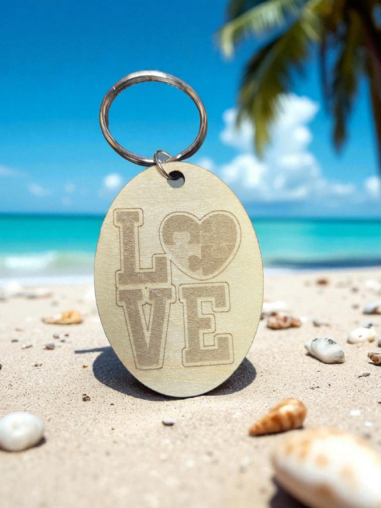 Love Heart Autism Keychain