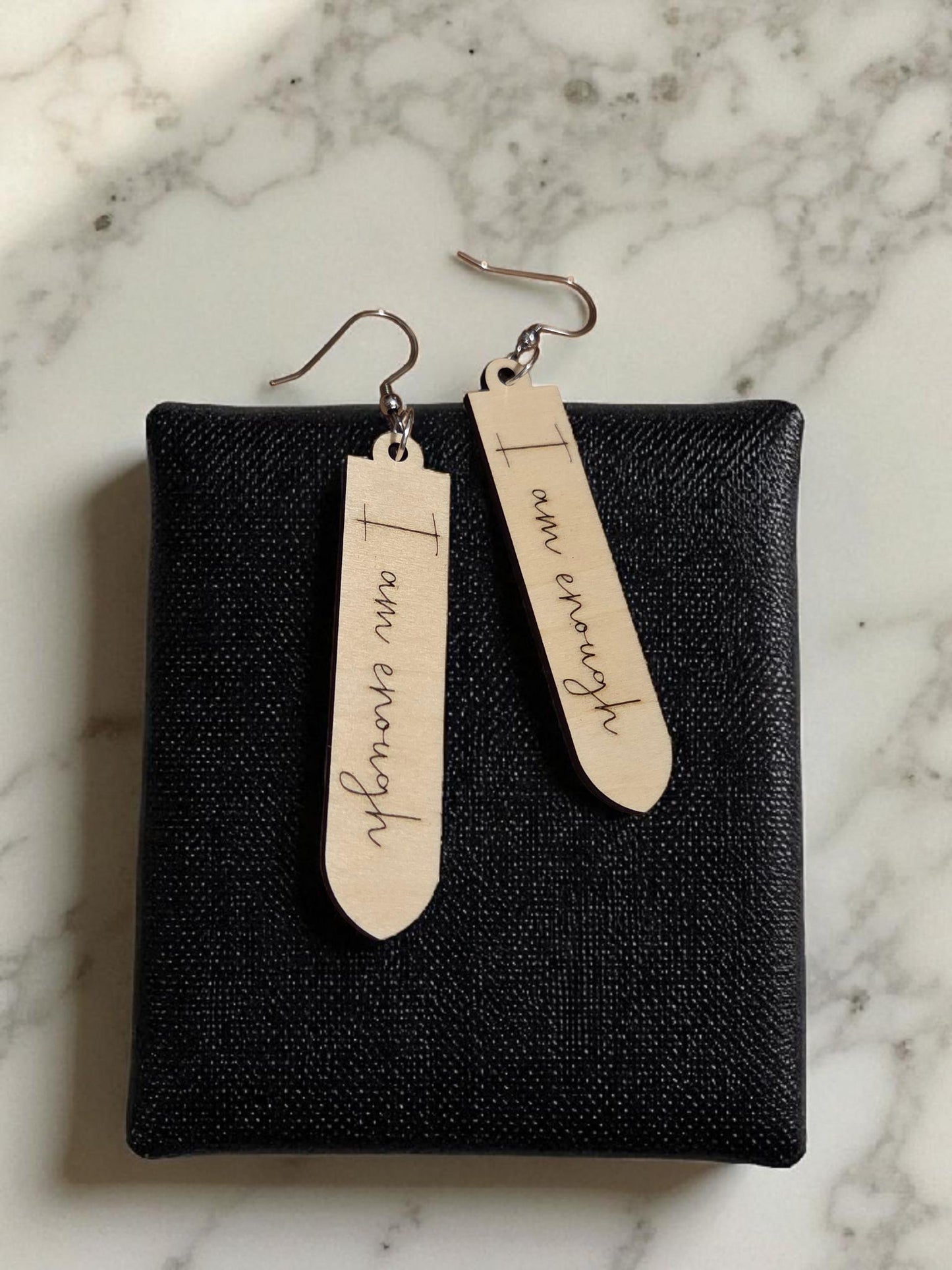 I Am Enough Sword Earrings