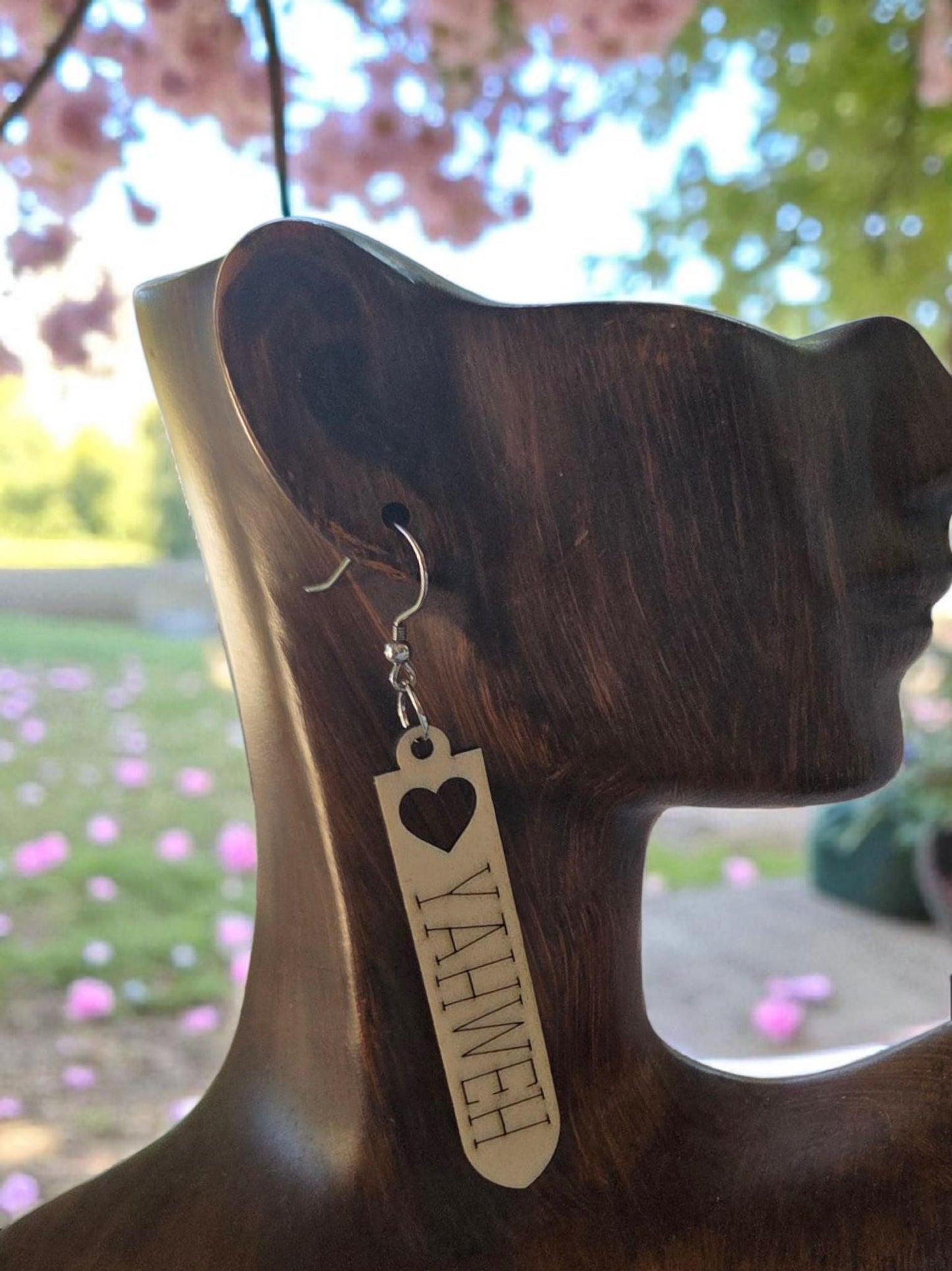 Yahweh Engraved Earrings